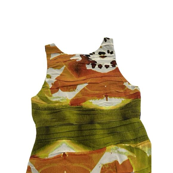 Alice + Olivia Valerie Silk Shift Dress Size 4 Multicolor Tie Dye Back Zip - Picture 5 of 9